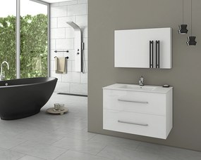 Drop Torino 75 White  MDF - Επιπλο Μπανιου Με Νιπτήρα &amp; Κρυφοντούλαπο