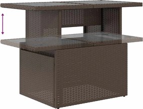 vidaXL Σετ Καναπέ Κήπου με μαξιλάρι 6 pcs Καφέ Πολυ ράταν