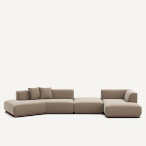 Καθιστικό γωνιακό δεξί XL από βελούδο, Jacopo