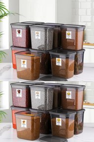 Storage Box Set (24 Pieces) BNMPEGYAR24-20 Anthracite