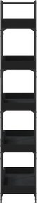 vidaXL Βιβλιοθήκη 5 Επιπέδων Μαύρη 100 x 33 x 180,5 εκ. Επεξεργ. Ξύλο