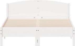 vidaXL Σκελετός Κρεβ. Χωρίς Στρώμα Λευκό 160x200 εκ Μασίφ Πεύκο