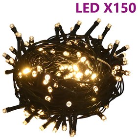 vidaXL Χριστουγεν. Μπάλες Σετ 61 τεμ με Κορυφή & 150 LED Ροζέ/Χρυσό