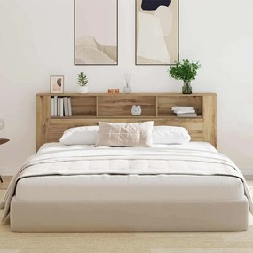 vidaXL Κρεβάτι με Κεφαλάρι Artisan Oak Επεξεργασμένο ξύλο