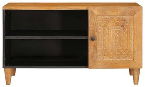vidaXL Ντουλάπι TV Ανοιχτό καφέ 80 x 33 x 46 εκ Μασίφ ξύλο μάνγκο