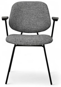 Sofia Dining Chair with Armrests Grey