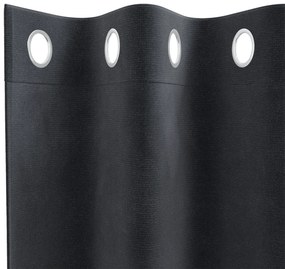 vidaXL Kourecine Blackout με Μάτια 2 τεμάχια Σκούρο Γκρι Βελούδο