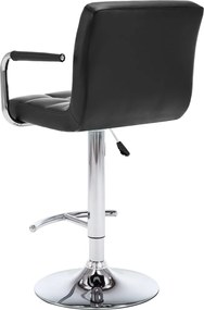 vidaXL Σκαμπό Μπαρ 2 τεμ. Μαύρα από Συνθετικό Δέρμα