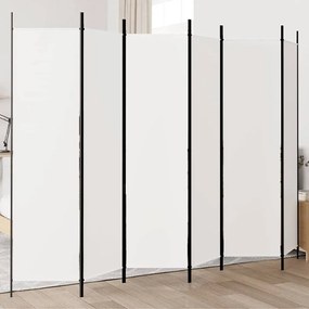 vidaXL Διαχωριστικό Δωματίου με 6 Πάνελ Λευκό 300 x 200 εκ. από Ύφασμα