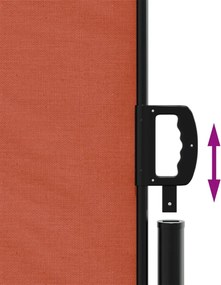 vidaXL Σκίαστρο Πλαϊνό Συρόμενο Τερακότα 200 x 1200 εκ.