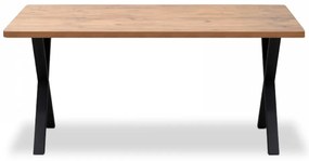 Τραπέζι &quot;MOERA&quot; από MDF/μέταλλο σε χρώμα ακακία/μαύρο 140x80x75