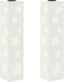 vidaXL Ηλιακό LED Φως Δρόμου 2 pcs Λευκό Κρύο Ρολαρισμένο Χάλυβα