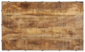 Τραπεζάκι Σαλονιού με Ρόδες 100x60x26 εκ. από Μασίφ Ξύλο Μάνγκο - Καφέ