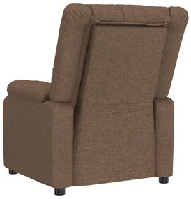vidaXL Πολυθρόνα Ανακλινόμενη Ηλεκτρική Καφέ Υφασμάτινη