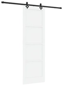 vidaXL Σετ Συρόμενης Πόρτας ORKDAL Λευκό και μαύρο 78 x 232 cm