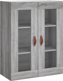 vidaXL Ντουλάπι Γκρι Sonoma 69,5 x 34 x 180 εκ. Επεξεργασμένο Ξύλο
