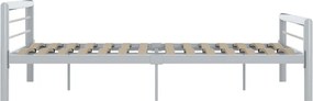 vidaXL Πλαίσιο Κρεβατιού Γκρι / Λευκό 180 x 200 εκ. Μεταλλικό