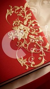 Intra Συλλεκτικό Ξύλινο Παζλ Plywood 4mm - Κόκκινο βιβλίο με χρυσό σχέδιο Σε Ξύλινο Κουτί - Διαστάσεις: 10x10 cm – 25 κομμάτια