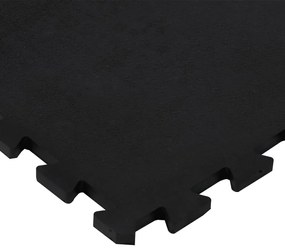 vidaXL Δάπεδο Προστασίας Παζλ Μαύρο 12 χιλ. 100x100 εκ. Καουτσουκ