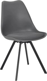 ΚΑΡΈΚΛΕΣ &amp; ΠΟΛΥΘΡΌΝΕΣ CHAIR PP WITH CUSHION ATOM GREY M4 HD0484