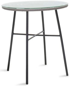 Σετ κήπου Τραπεζαρίας Gaus-Naoki C375 σετ 3τεμ μέταλλο μαύρο pe γκρι