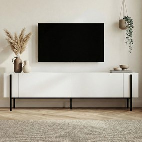 Έπιπλο Τηλεόρασης Λευκό / Μαύρο GROUS 180x30x45