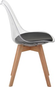 Καρέκλα Τραπεζαρίας (44x51x77) Spitishop Vision Clear/Black