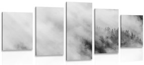 Εικόνα 5 μερών ασπρόμαυρο ομιχλώδες δάσος - 100x50