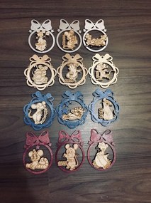 Σετ των 2 Intra απο ξύλο plywood 3mm-4mm πάχος - Πρότυπα χριστουγεννιάτικα στολίδια 2020 Δίασταση 10x10 cm Intraeaxys-p7ym8zp7