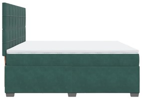 ΚΡΕΒΑΤΙ BOXSPRING ΜΕ ΣΤΡΩΜΑ ΣΚΟΥΡΟ ΠΡΑΣΙΝΟ 200X200ΕΚ. ΒΕΛΟΥΔΙΝΟ 3293305