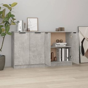 vidaXL Ντουλάπια 2 τεμ. Γκρι Σκυροδέματος 60x30x70 εκ. Επεξεργ. Ξύλο