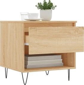 vidaXL Τραπέζια Σαλονιού 2 τεμ. Sonoma Δρυς 50x46x50 εκ. Επεξεργ. Ξύλο