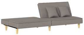 vidaXL Καναπές Κρεβάτι Taupe Υφασμάτινος