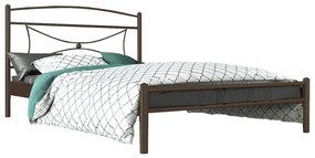 Metal Bed Fiona Καφέ Σκουριά, 0.90x200 εκ.