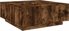 vidaXL Τραπεζάκι Σαλονιού Καπνιστή Δρυς 100x100x40 εκ Επεξεργασμ. Ξύλο