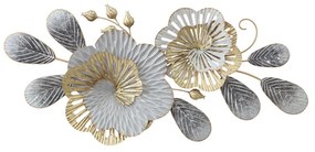 Διακοσμητικό Τοίχου Barney 345-000002 85,5x39x5,5cm Gold-White Inart Μέταλλο