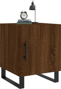 vidaXL Κομοδίνα 2 τεμ. Καφέ Δρυς 40 x 40 x 50 εκ. από Επεξεργ. Ξύλο