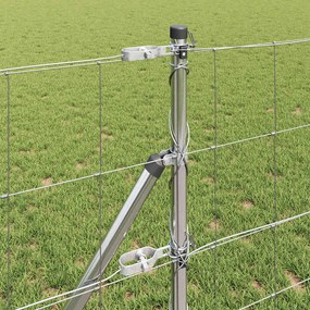 vidaXL Φράχτης Συρμάτινου Φράχτη 100 x 0,8 μ Ασημί Δίχτυ