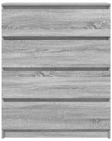 Sideboard Grey Sonoma 80x35x99 cm Ξύλινο μηχανουργικό ξύλο - Γκρι