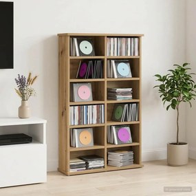 vidaXL Ντουλάπα CD Artisan Δρυς 60 x 17 x 92 εκ. Επεξεργασμένο Ξύλο
