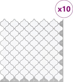 vidaXL Tile Λαμπτήρα 10 pcs Λευκό 27 x 27 εκ. Πολυουρεθάνη και PET