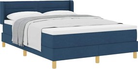 vidaXL Κρεβάτι με ελατήρια με στρώμα Μπλε 200 x 140 cm ύφασμα