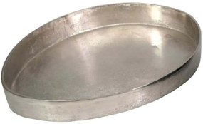 Διακοσμητικός Δίσκος Glaz 022445 48x30x6cm Silver Αλουμίνιο