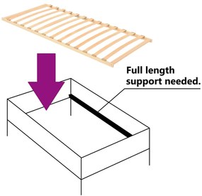 vidaXL Τελάρο Κρεβατιού με 13 Σανίδες 90 x 200 εκ.