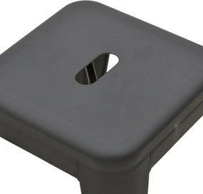 Σκαμπό Utopia pakoworld μέταλλο μαύρο ματ 30x30x45εκ