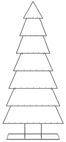 vidaXL Χριστουγεννιάτικο Δέντρο Διακοσμητικό Μαύρο 210 εκ.
