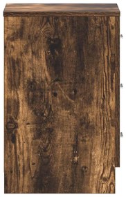 vidaXL Κομοδίνο Καπνιστή Δρυς 38 x 35 x 56 εκ. από Επεξεργασμένο Ξύλο