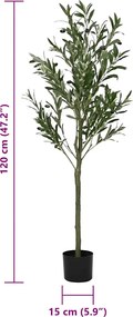 vidaXL Δέντρο Ελιάς Τεχνητό 450 Κλαδιά Πράσινο 120 εκ.