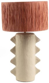 Φωτιστικό Επιτραπέζιο 0880005 34x34x52cm Beige-Red Soulworks
