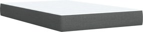 vidaXL Κρεβάτι Boxspring με Στρώμα Σκούρο Γκρι 120x200 εκ. Υφασμάτινο